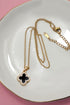 18K SS CLOVER NECKLACE